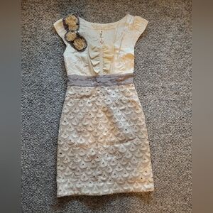 Anthropologie Mini Dress perfect for wedding, parties, galas. Size 0